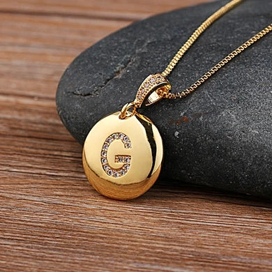 Women's Initial Charm Necklace