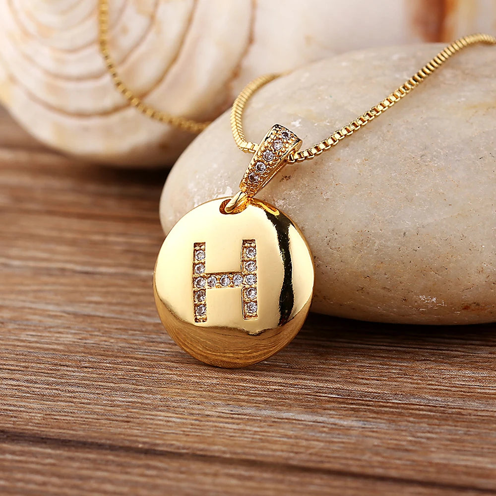 Women's Initial Charm Necklace