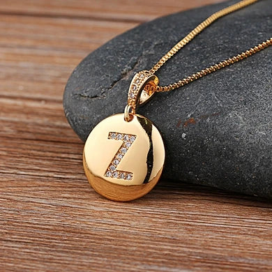 Women's Initial Charm Necklace