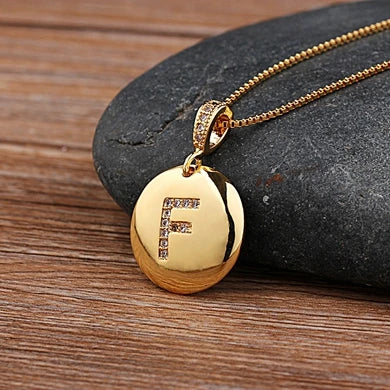 Women's Initial Charm Necklace