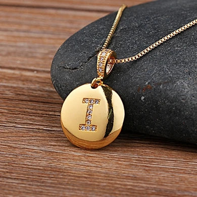 Women's Initial Charm Necklace