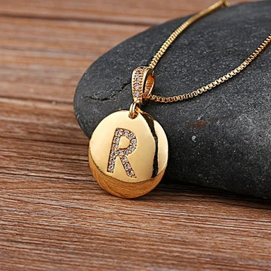 Women's Initial Charm Necklace