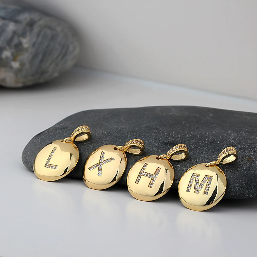 Women's Initial Charm Necklace