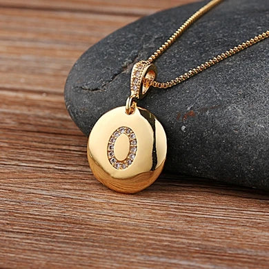 Women's Initial Charm Necklace