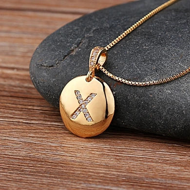 Women's Initial Charm Necklace