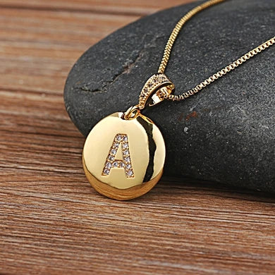 Women's Initial Charm Necklace