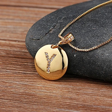 Women's Initial Charm Necklace