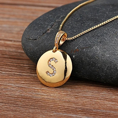 Women's Initial Charm Necklace