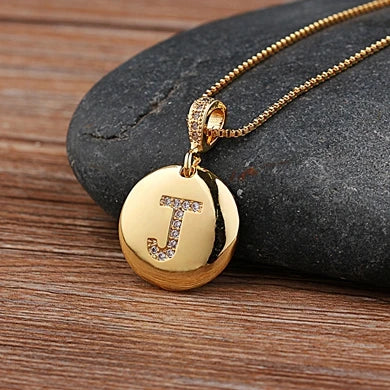 Women's Initial Charm Necklace