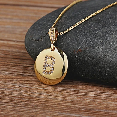 Women's Initial Charm Necklace