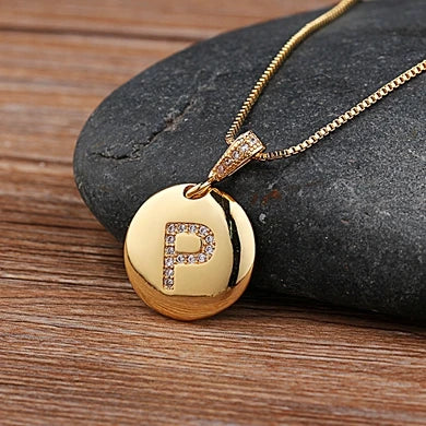 Women's Initial Charm Necklace