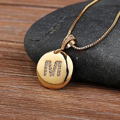 Women's Initial Charm Necklace