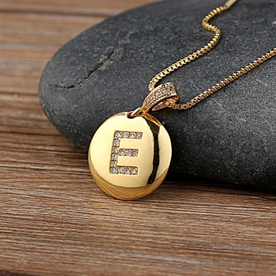 Women's Initial Charm Necklace
