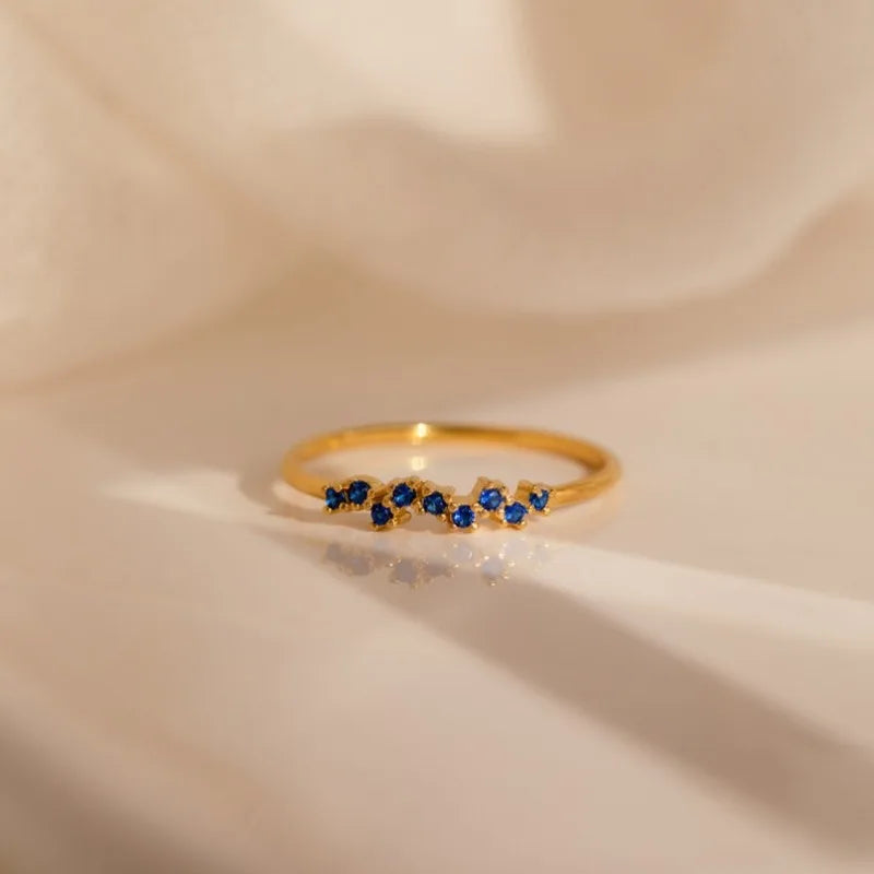 Gold Cluster Birthstone Ring