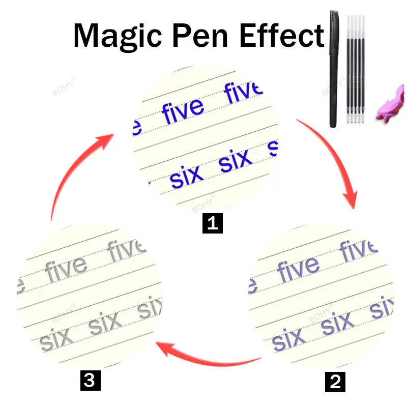 Reusable Fading Ink Writing and Drawing Copybook