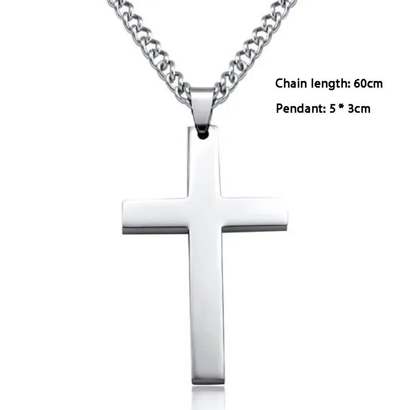 Men's Classic Cross Pendant Necklace