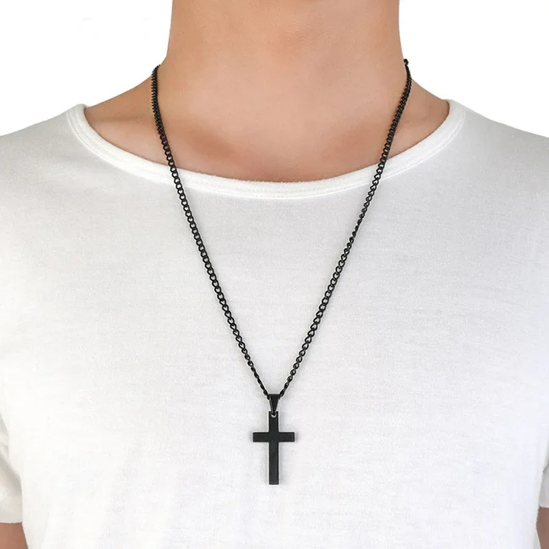 Men's Classic Cross Pendant Necklace
