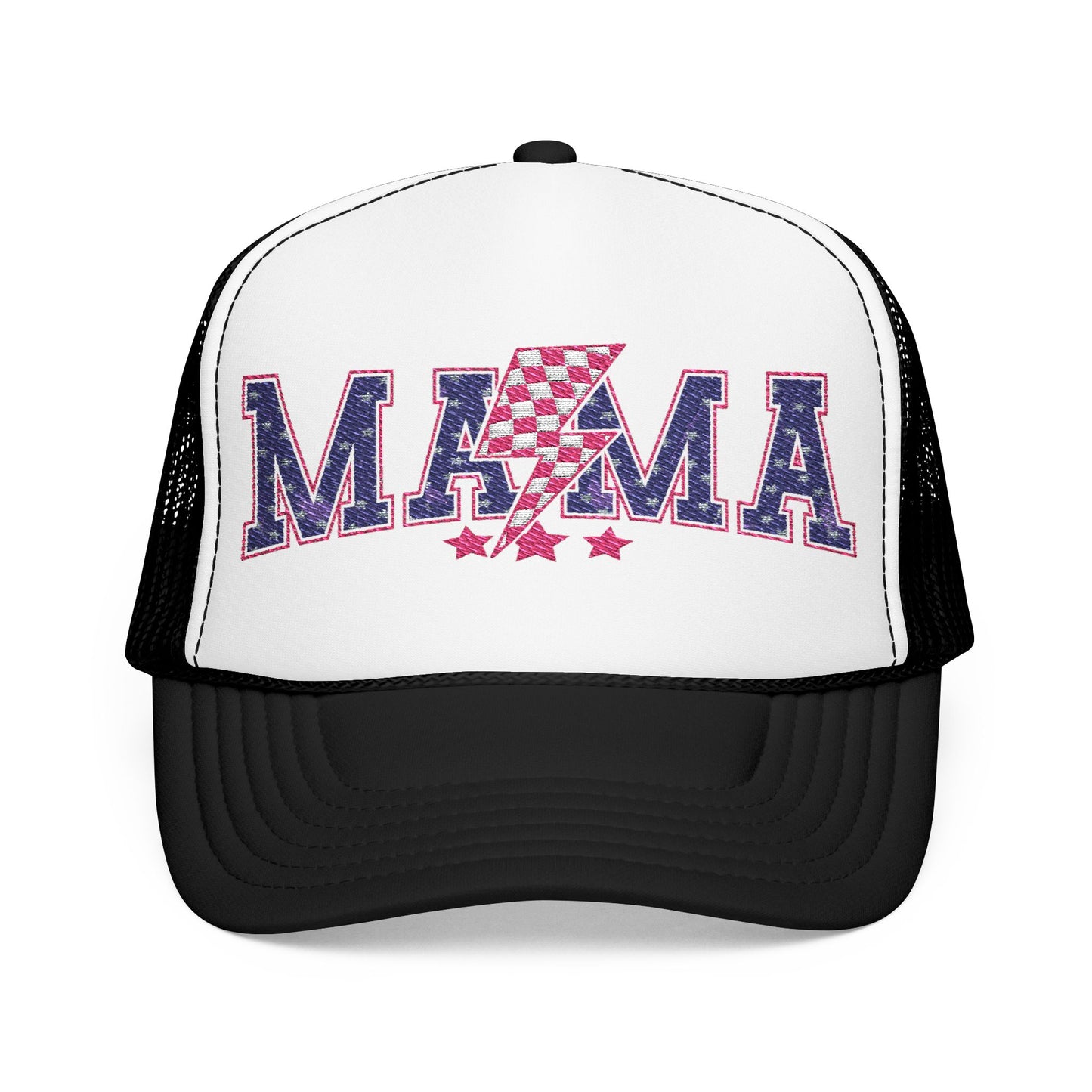 Red White and Blue MAMA Foam Trucker Hat