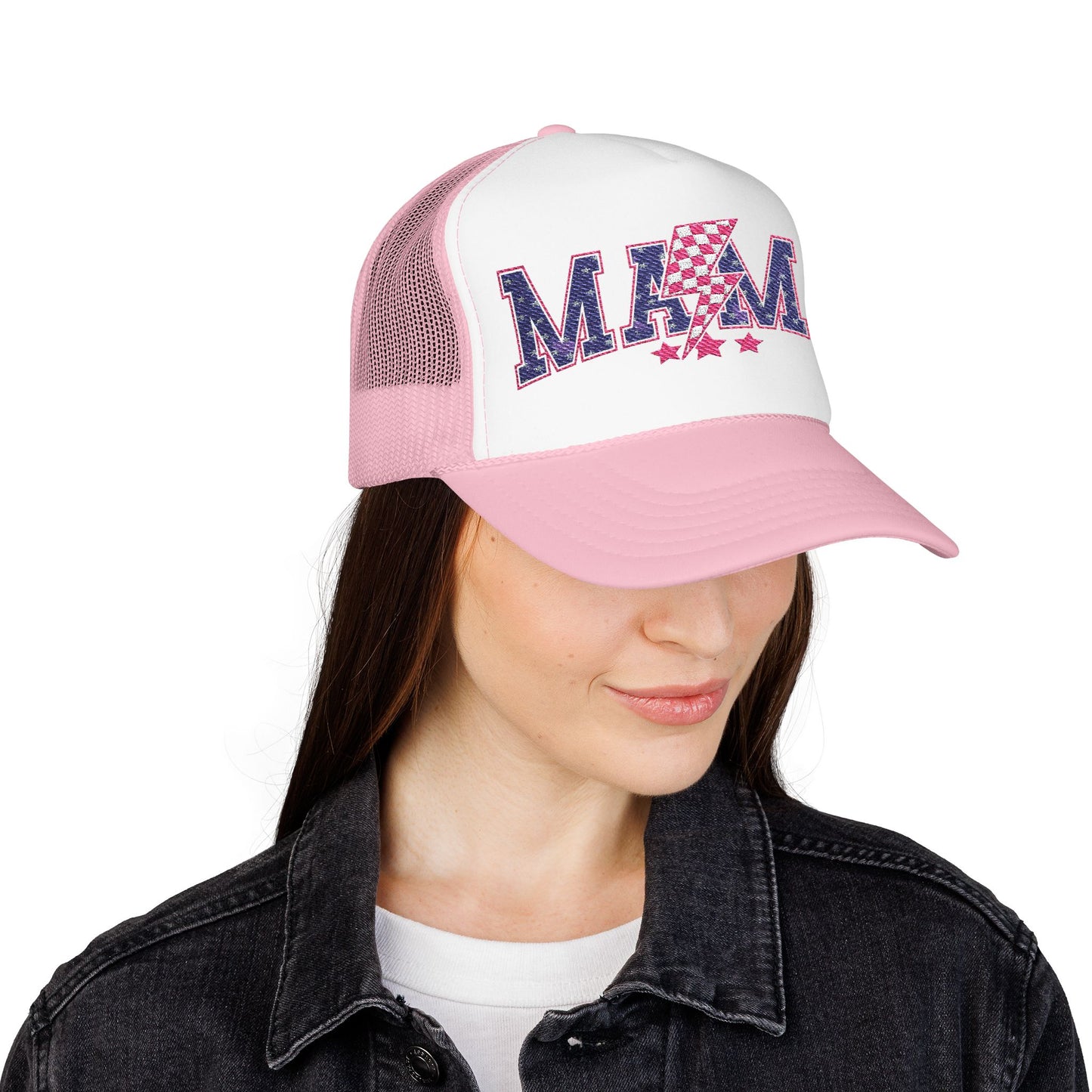 Red White and Blue MAMA Foam Trucker Hat