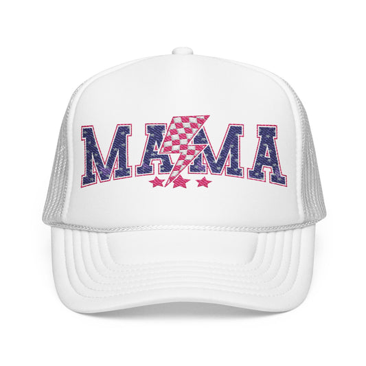 Red White and Blue MAMA Foam Trucker Hat