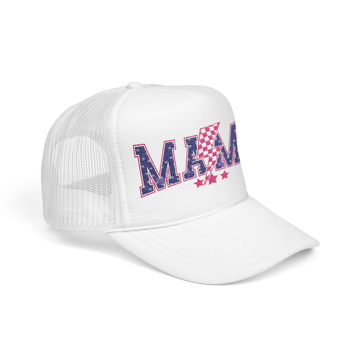 Red White and Blue MAMA Foam Trucker Hat
