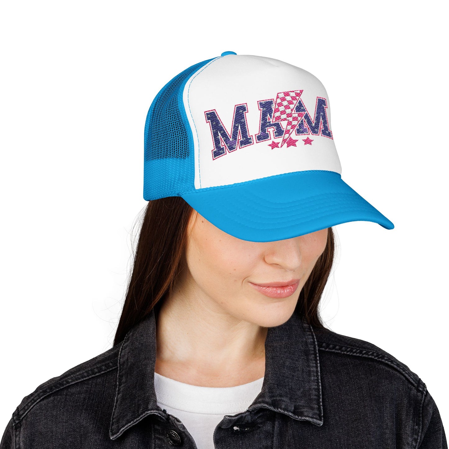 Red White and Blue MAMA Foam Trucker Hat