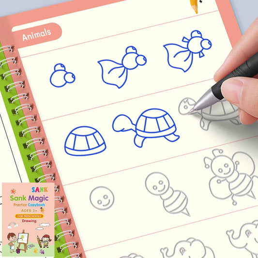 Reusable Fading Ink Writing and Drawing Copybook